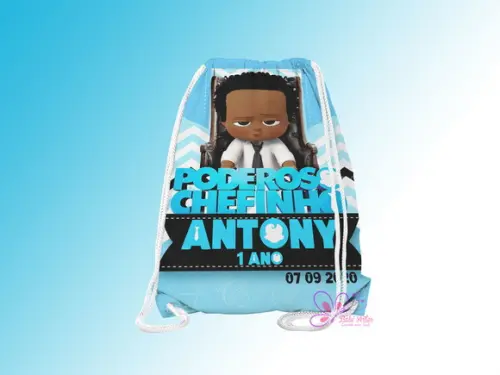 Mochilinha Personalizada Poderoso Chefinho Negro