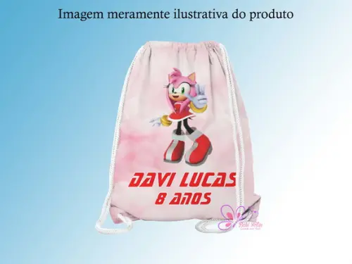 Mochilinha Personalizada Amy Sonic