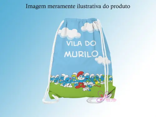 Mochilinha Personalizada Smurfs