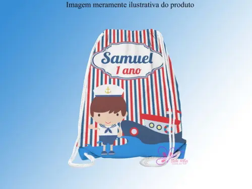 Mochilinha Personalizada Marinheiro