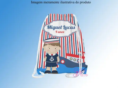 Mochilinha Personalizada Marinheiro