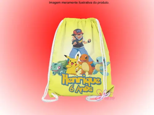 Mochilinha Personalizada Pokemon
