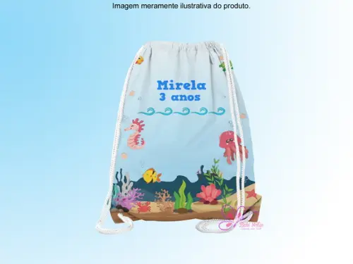 Mochilinha Personalizada Fundo do Mar
