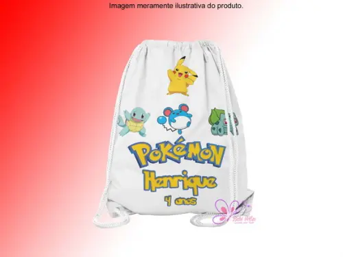 Mochilinha Personalizada Pokemon