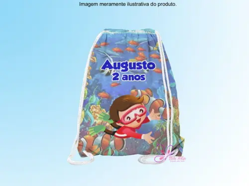 Mochilinha Personalizada Fundo do Mar