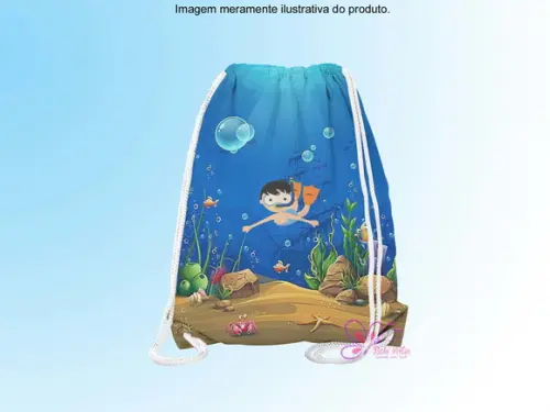 Mochilinha Personalizada Fundo do Mar