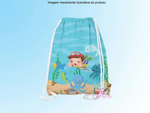 Mochilinha Personalizada Fundo do Mar