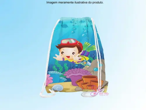 Mochilinha Personalizada Fundo do Mar