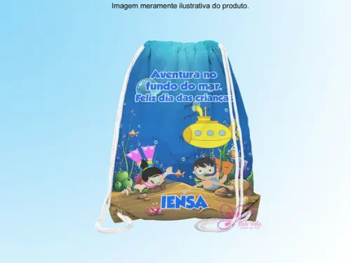 Mochilinha Personalizada Fundo do Mar