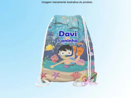Mochilinha Personalizada Fundo do Mar