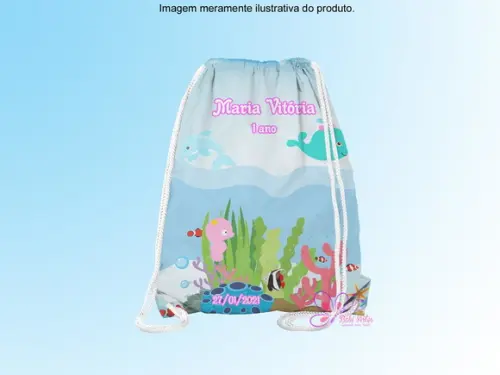Mochilinha Personalizada Fundo do Mar