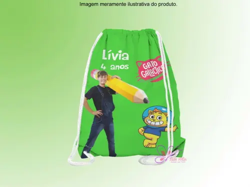 Mochilinha Personalizada Gato Galáctico
