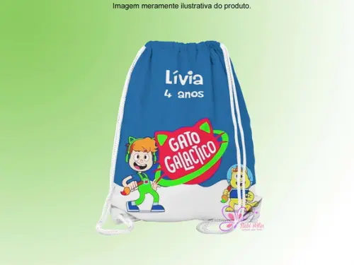 Mochilinha Personalizada Gato Galáctico