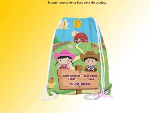 Mochilinha Personalizada Fazendinha