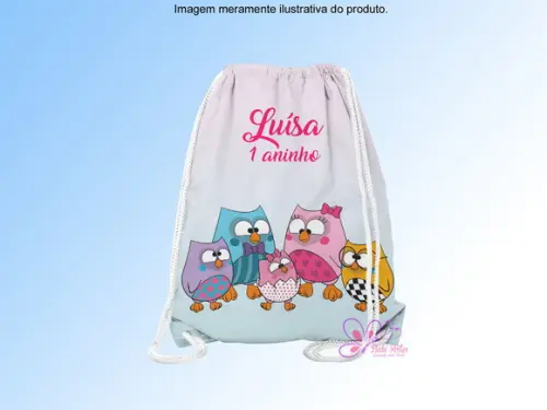 Mochilinha Personalizada Corujinhas Bubu