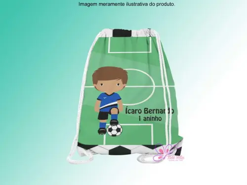 Mochilinha Personalizada 19x28cm Futebol
