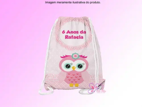 Mochilinha Personalizada Corujinha