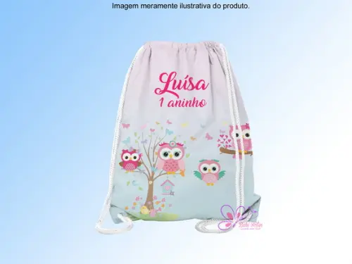 Mochilinha Personalizada Corujinha