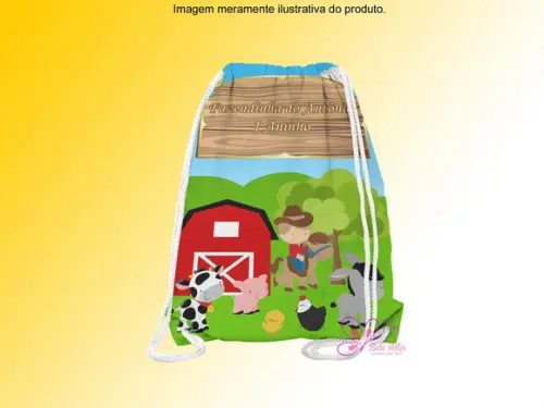 Mochilinha Personalizada Fazendinha