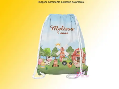 Mochilinha Personalizada Fazendinha