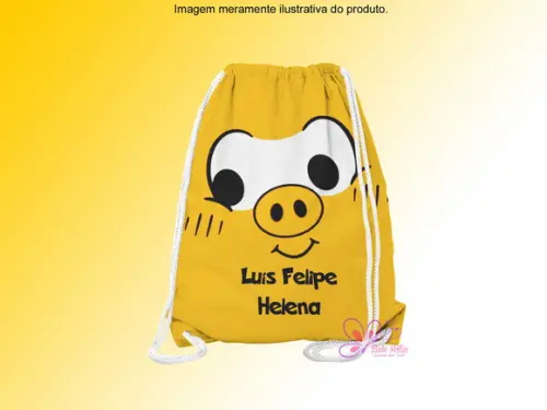 Mochilinha Personalizada Porquinho Chovinista
