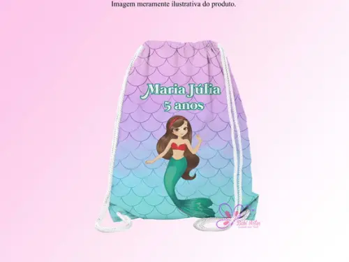 Mochilinha Personalizada Sereia