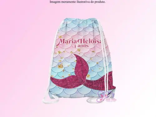 Mochilinha Personalizada Sereia