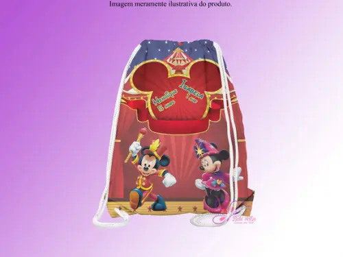 Mochilinha Personalizada Circo do Mickey