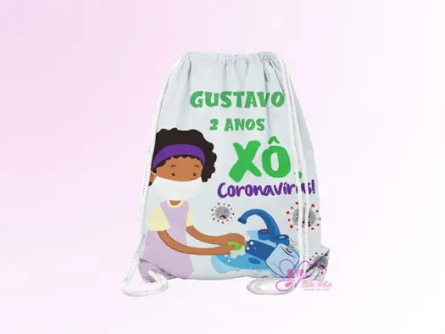 Mochilinha Personalizada Xô Coronavírus