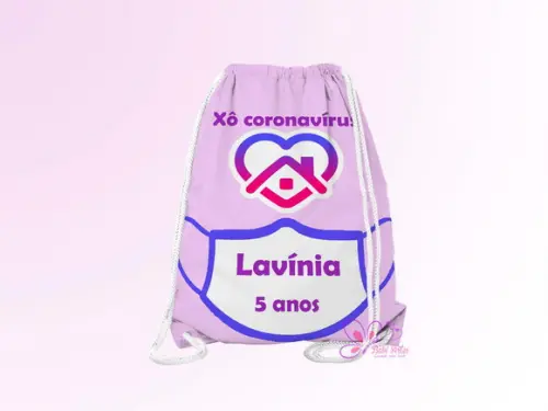 Mochilinha Personalizada Xô Coronavírus
