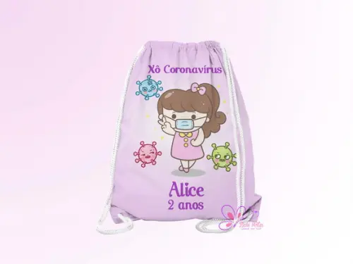 Mochilinha Personalizada Xô Coronavírus