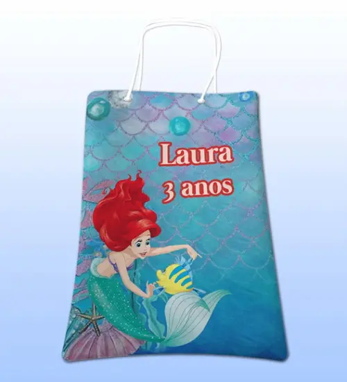 Sacolinhas Ecobag Personalizadas A Pequena Sereia