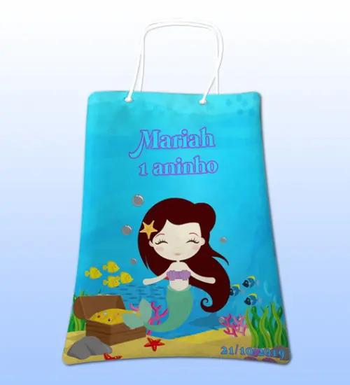 Sacolinhas Ecobag Personalizadas A Pequena Sereia