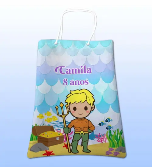 Sacolinhas Ecobag Personalizadas a Pequena Sereia Cute