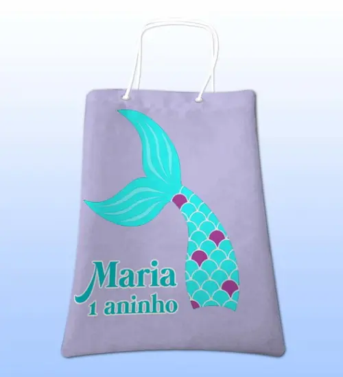 Sacolinhas Ecobag Personalizadas Sereia
