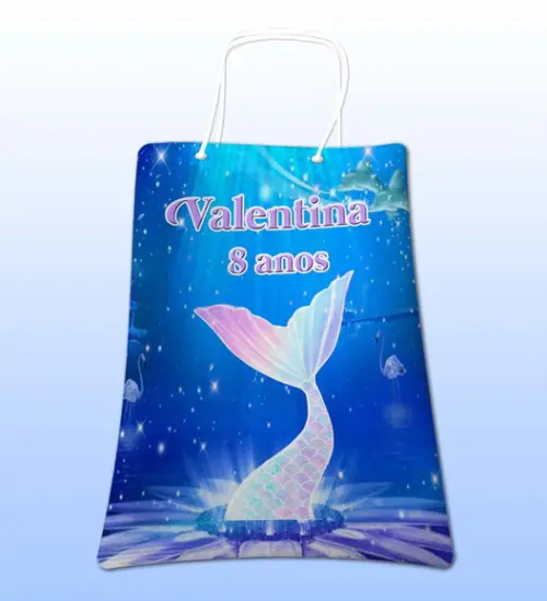 Sacolinhas Ecobag Personalizadas Sereia