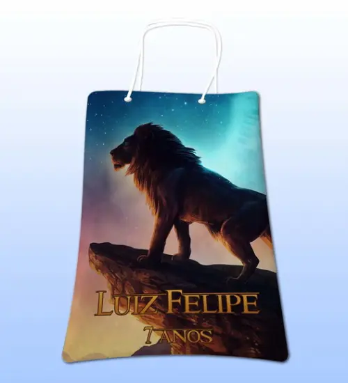 Sacolinhas Ecobag Personalizadas o Rei Leão
