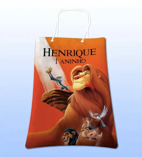 Sacolinhas Ecobag Personalizadas o Rei Leão