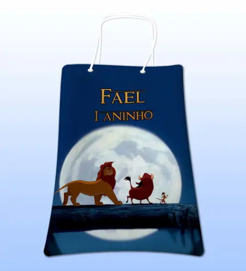 Sacolinhas Ecobag Personalizadas o Rei Leão
