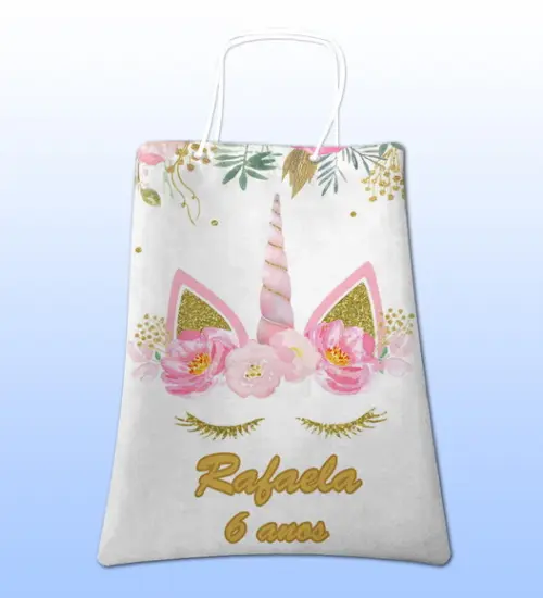 Sacolinhas Ecobag Personalizadas Unicórnio