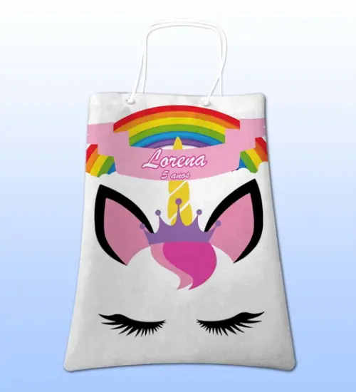 Sacolinhas Ecobag Personalizadas Unicórnio
