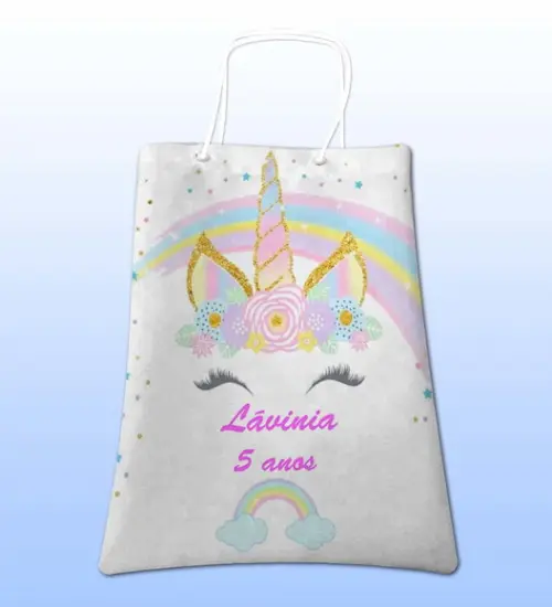 Sacolinhas Ecobag Personalizadas Unicórnio