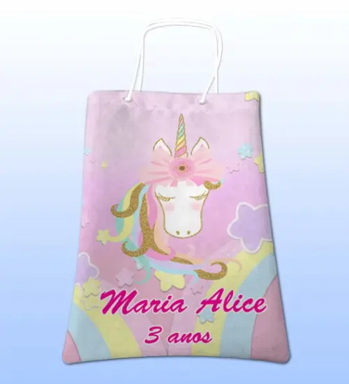 Sacolinhas Ecobag Personalizadas Unicórnio