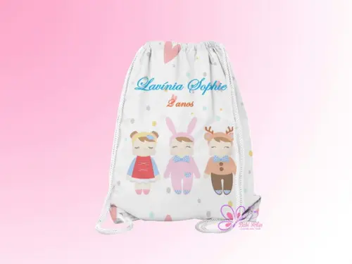 Mochilinha Personalizada Bonecas Metoo