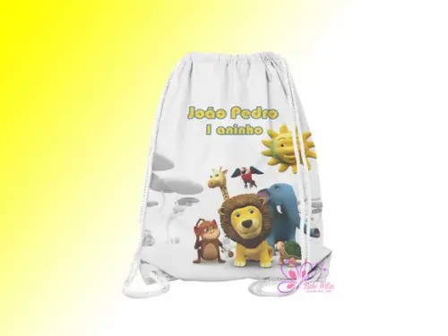 Mochilinha Personalizada Turminha do Paraíso