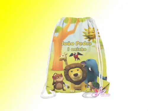 Mochilinha Personalizada Turminha do Paraíso