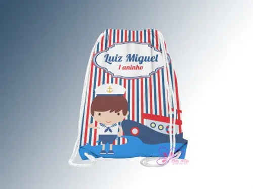 Mochilinha Personalizada Marinheiro