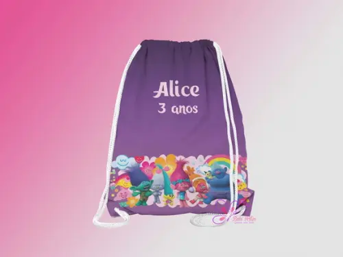 Mochilinha Personalizada Trolls