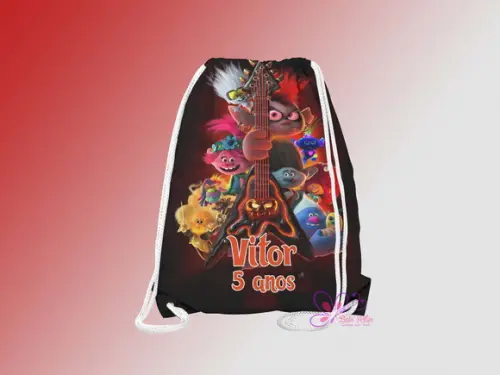 Mochilinha Personalizada 19x28cm Trolls 2