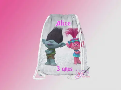 Mochilinha Personalizada Trolls